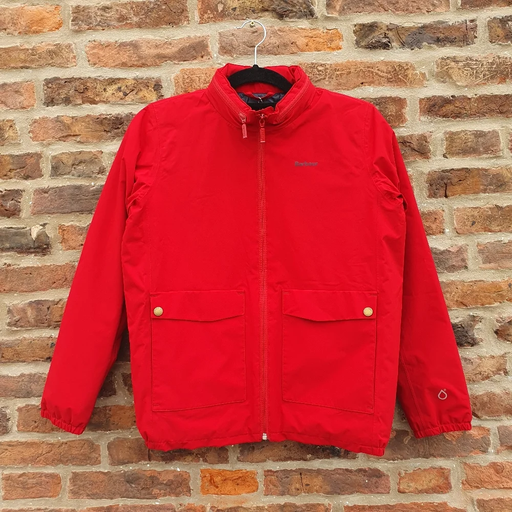 Barbour Boys Amersham Jacket Bnwt Rrp £100 Red XL 12-13yrs Waterproof School - Picture 1 of 10